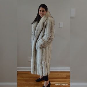 SAGA Arctic Fox Full Length Fur Coat Size 14 large